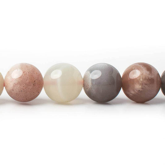 10mm Multi-color Moonstone plain round beads 16 inch 41 pieces AA Grade