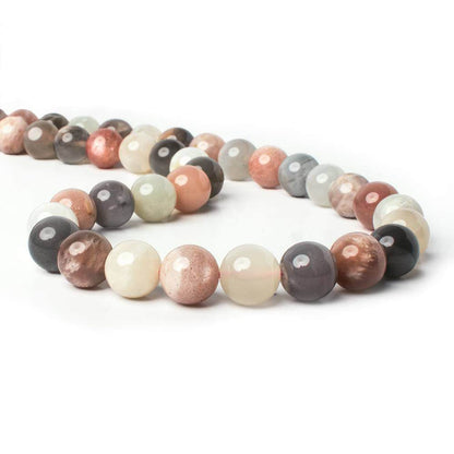 10mm Multi-color Moonstone plain round beads 16 inch 41 pieces AA Grade