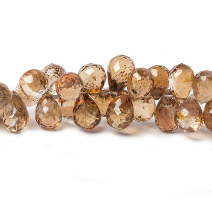 10mm Multi Color Topaz Faceted Tear Drop Beads AAA Grade 8 inch 82 beads