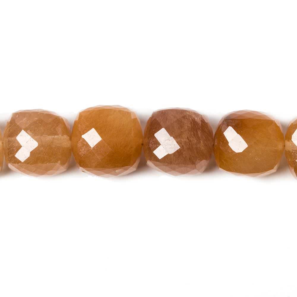 10mm Rutilated Quartz Faceted Cube Beads 16 inch 41 pieces