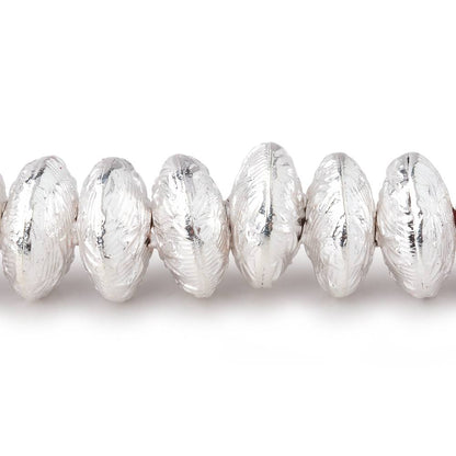 10mm Sterling Silver plated Copper Disc Beads 8 inch 40 pieces