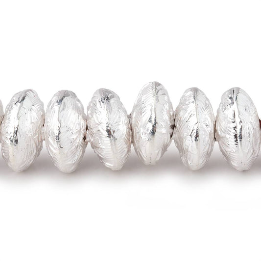 10mm Sterling Silver plated Copper Disc Beads 8 inch 40 pieces