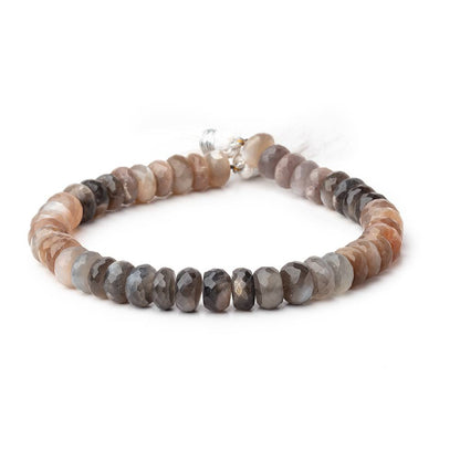 10mm Sunstone & Moonstone Faceted Rondelle Beads 10 inch 45 pieces