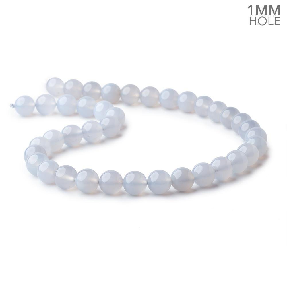 10mm Turkish Blue Chalcedony Plain Round Beads 15.5 inch 38 pieces