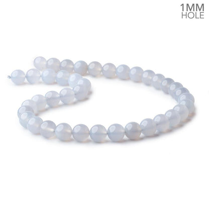 10mm Turkish Blue Chalcedony Plain Round Beads 15.5 inch 38 pieces