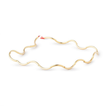 10mm x 1mm 22kt Gold Plated  Copper Curved Tube Beads 7.5 inch 20 pieces