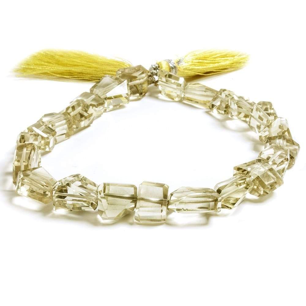 10x10-15x10mm Lemon Quartz faceted nugget beads 10 inch 20 pieces
