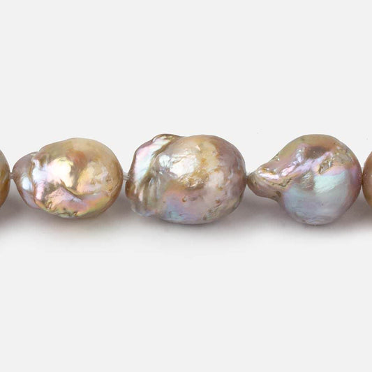 10x12-14x15mm Multi Color straight drill Ultra Baroque Freshwater Pearls 17 inch 23 pcs