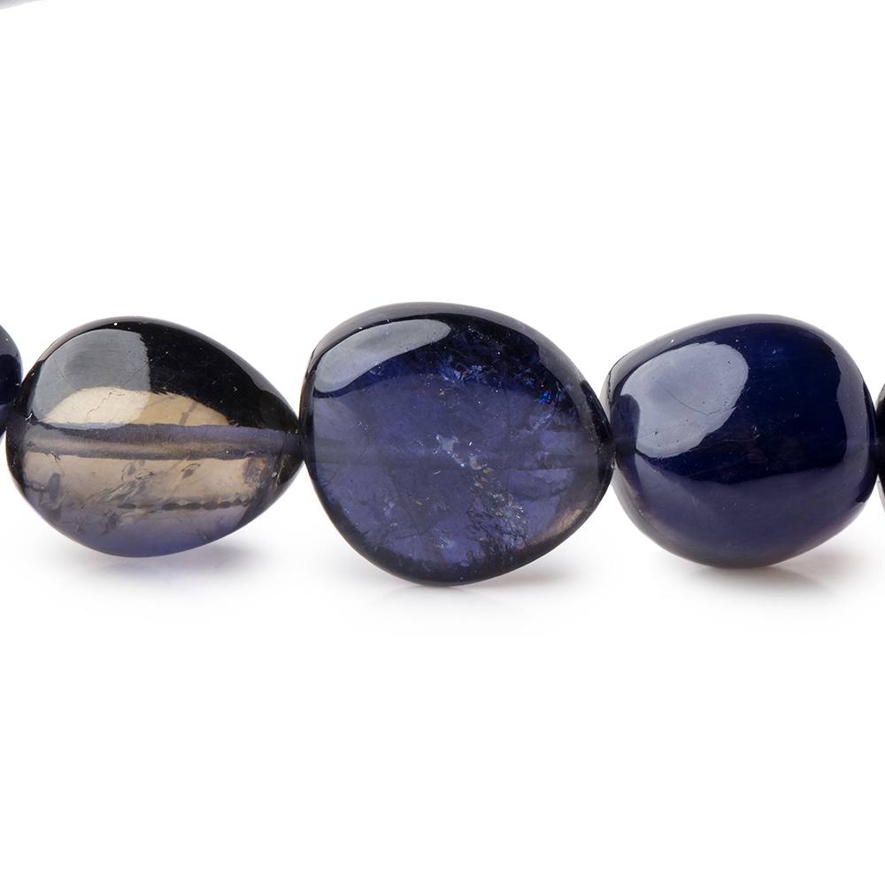 10x12-15x23mm Iolite plain nugget beads 20 inch 35 beads AAA+