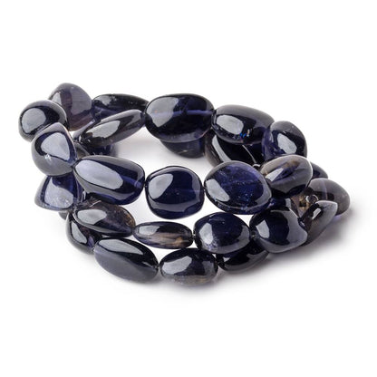 10x12-15x23mm Iolite plain nugget beads 20 inch 35 beads AAA+