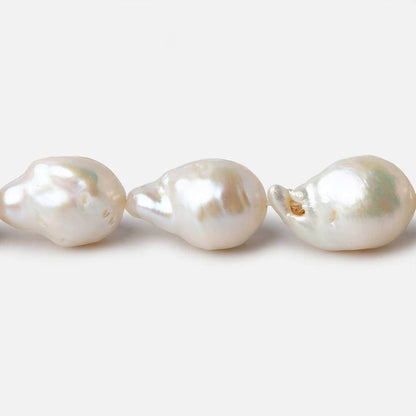 10x13.5-11x19.5mm Off White Ultra Baroque Freshwater Pearl 16 inch 23 pieces A