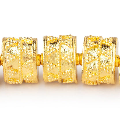 10x13x9mm 22kt Plated Copper Oval Tube Bead 8 inch 19 pieces