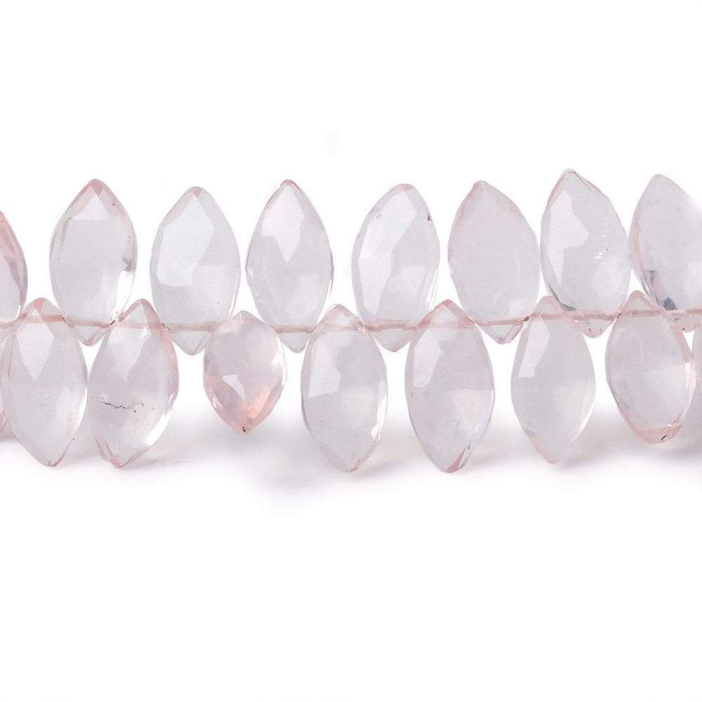 10x5-12x6mm Rose Quartz Faceted Marquise Beads 7 inch 56 beads