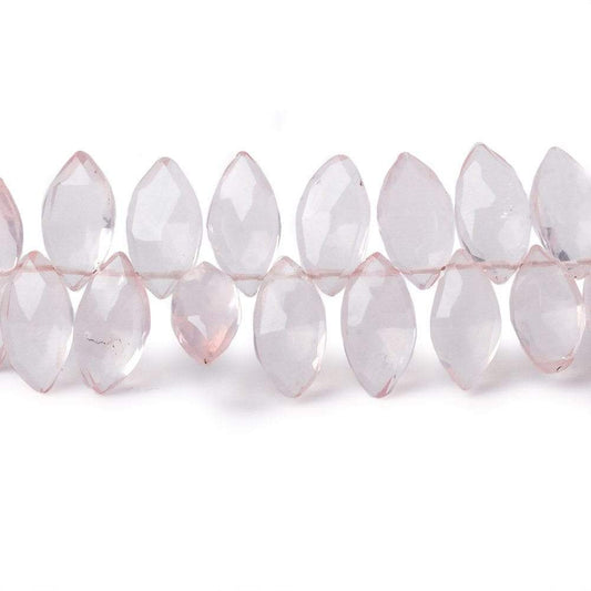 10x5-12x6mm Rose Quartz Faceted Marquise Beads 7 inch 56 beads