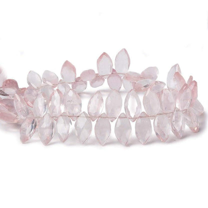 10x5-12x6mm Rose Quartz Faceted Marquise Beads 7 inch 56 beads