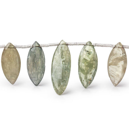 10x5-21x7mm Green Sapphire Faceted Marquise Beads 5.5 inch 16 pieces