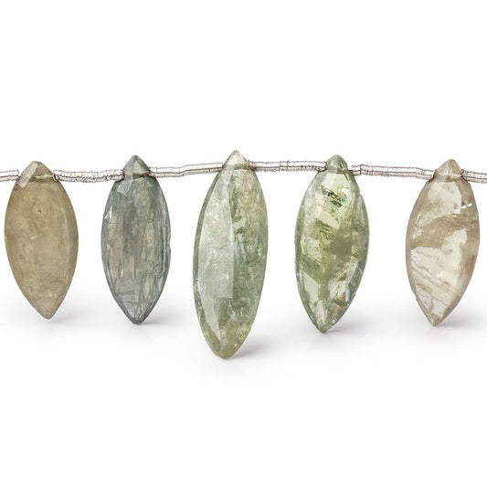 10x5-21x7mm Green Sapphire Faceted Marquise Beads 5.5 inch 16 pieces