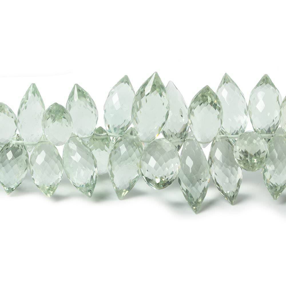 14x7mm-16x8mm Prasiolite Faceted Marquise Beads 8 inch 71 pieces AAA