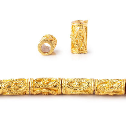 10x5mm Double Marquise Design Tube Beads 8 inch 20 pieces