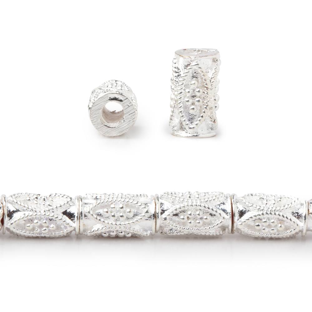 10x5mm Marquise Design Tube Beads 8 inch 21 pieces