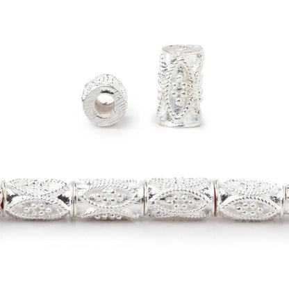 10x5mm Marquise Design Tube Beads 8 inch 21 pieces