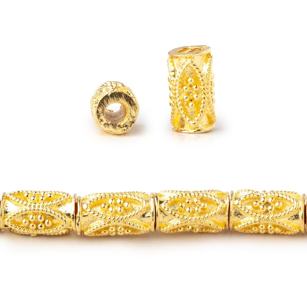 10x5mm Marquise Design Tube Beads 8 inch 21 pieces