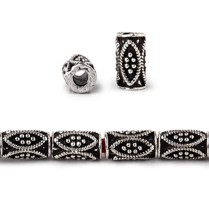 10x5mm Marquise Design Tube Beads 8 inch 21 pieces