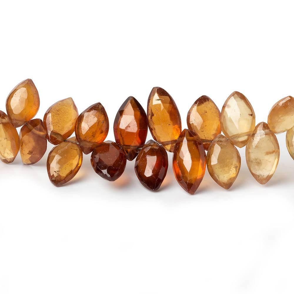 10x6-12x6mm Hessonite Garnet Top Drilled Marquise beads 7.5 inch 52 pieces