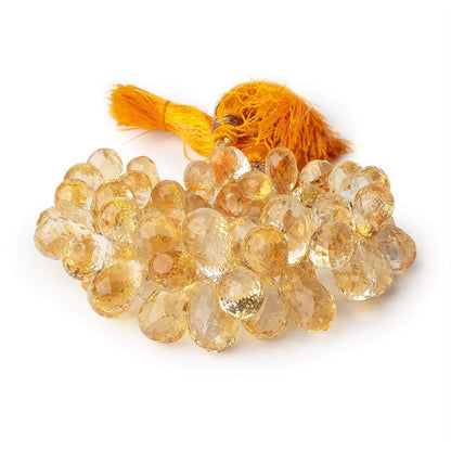 10x6-15x10mm Citrine Faceted Tear Drop Beads 7 inch 63 pieces