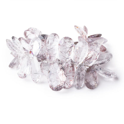 10x6-22x12mm Moss Amethyst Pavilion Faceted Pears 6.5 inch 43 Beads AAA