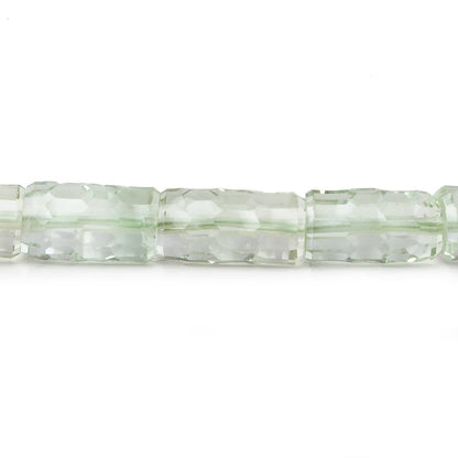 10x6.5-14x6.5mm Prasiolite concave faceted tubes 16 inch 35 beads AAA