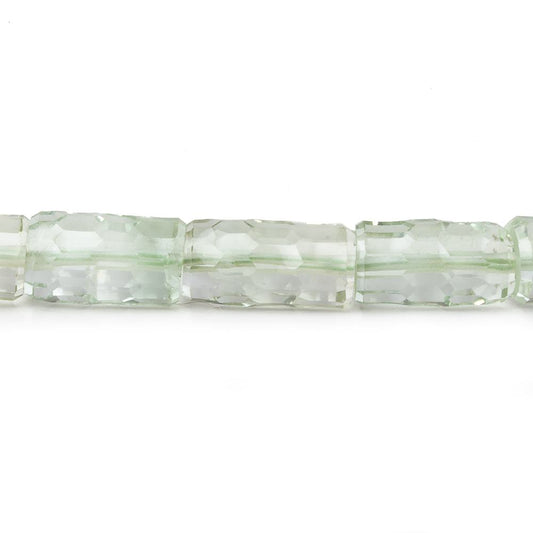 10x6.5-14x6.5mm Prasiolite concave faceted tubes 16 inch 35 beads AAA