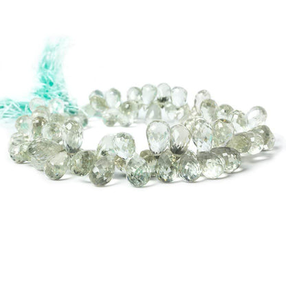 13x8mm-14x11mm Prasiolite Beads Tear Drop Briolette 85 pieces