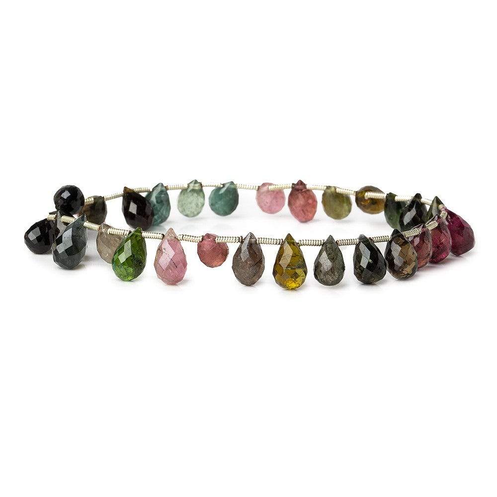 10x6mm Multi-color Tourmaline Faceted Tear Drops