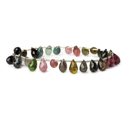 10x6mm Multi-color Tourmaline Faceted Tear Drops