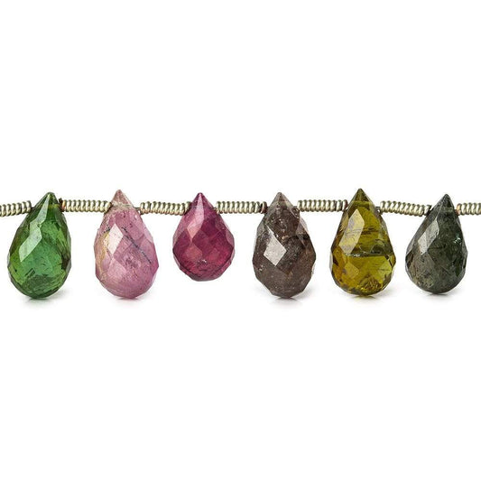10x6mm Multi-color Tourmaline Faceted Tear Drops