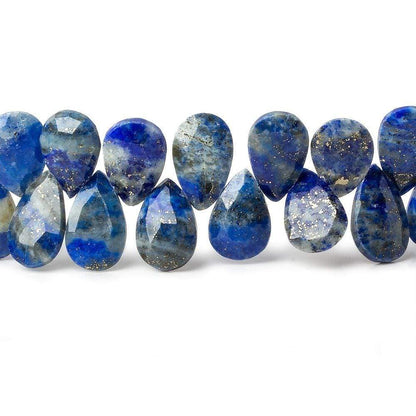 10x7-13x7mm Lapis Lazuli Faceted Pear Beads 8 inch 45 pieces