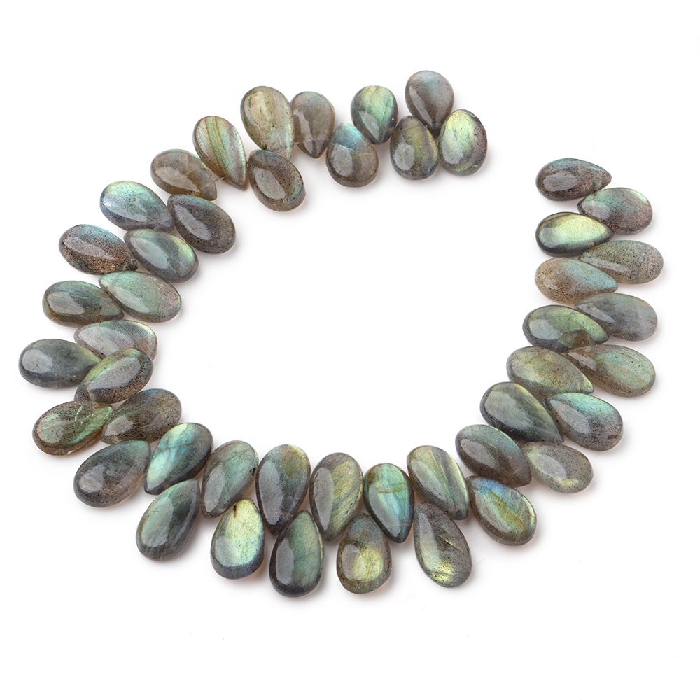 5x8-10x7mm Labradorite Plain Pear Beads 7 inch 50 pieces