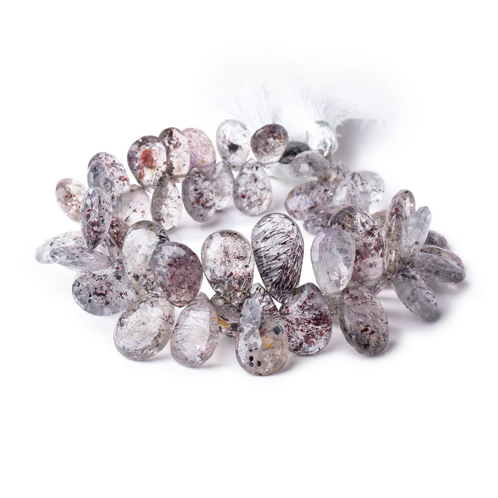 10x7-15x10mm Lepidocrocite Faceted Pear Beads 8 inch 53 pieces