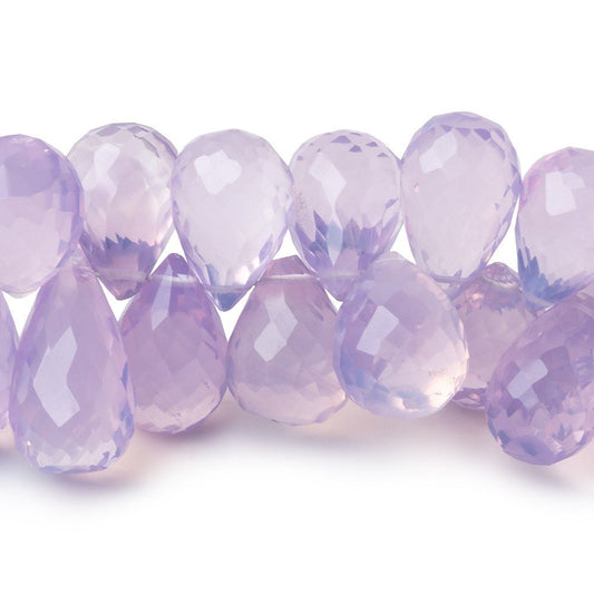 10x7-15x9mm Lavender Quartz Faceted Tear Drops 9 inch 64 Beads AAA