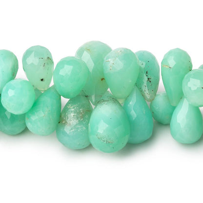 12x7-16x11mm Chrysoprase Faceted Tear Drop Beads 8 inch 68 pieces