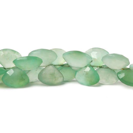 10x8-10x12mm Chrysoprase Faceted Fans 7.5 inch 53 beads