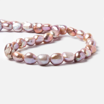 10x8-11x9mm TriColor Baroque 2.5mm large hole Pearls 15 in. 39 pcs