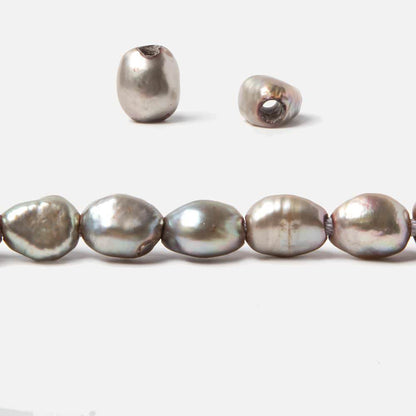 10x8-12x8mm Champagne Baroque 2.5mm large hole Pearls 15 in. 36 pcs