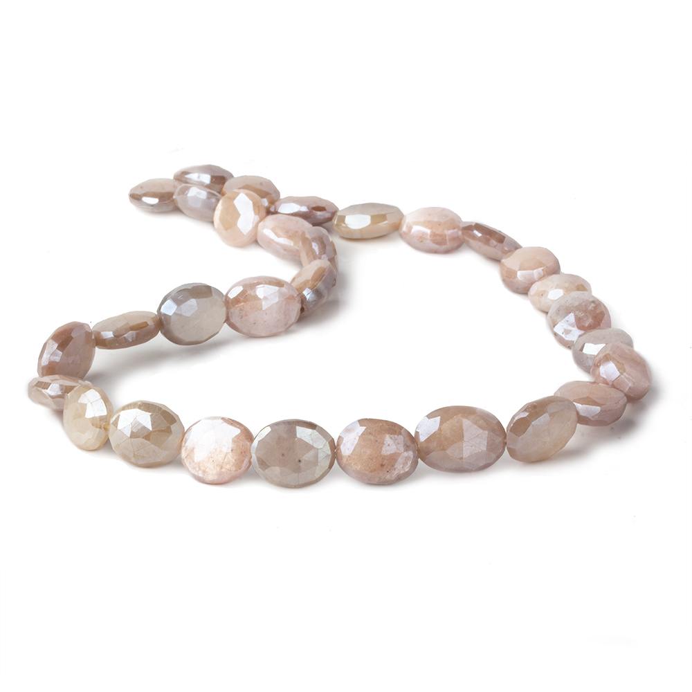 10x8-13x10mm Mystic Peach Buff Moonstone faceted ovals 14 inch 26 beads