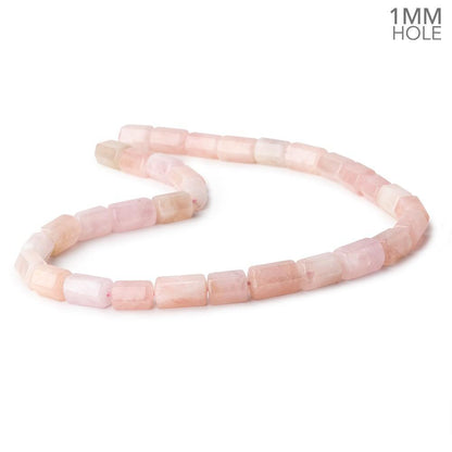 10x8-13x9mm Morganite (Pink Beryl) Hexagon Tubes 16 inch 32 large hole beads AA