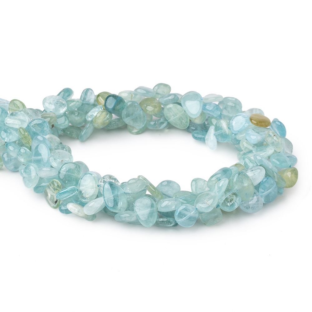 10x8-13x9mm Multi Color Beryl Plain Nugget Beads 16 inch 45 pieces