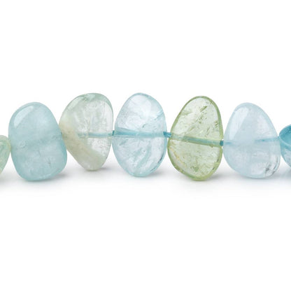 10x8-13x9mm Multi Color Beryl Plain Nugget Beads 16 inch 45 pieces