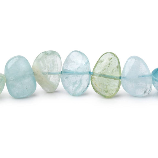 10x8-13x9mm Multi Color Beryl Plain Nugget Beads 16 inch 45 pieces