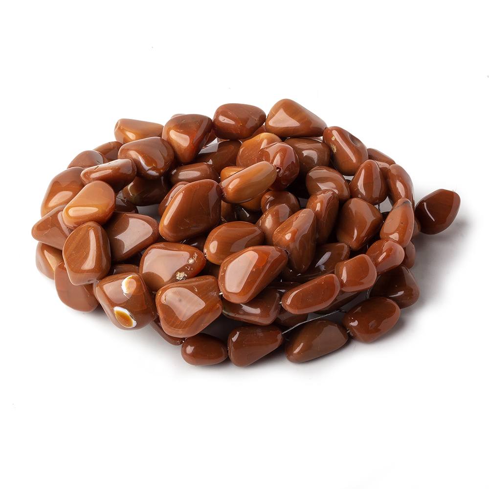 10x8-14x11mm Mexican Brown Fire Opal plain nugget beads 18 inch 32 pieces